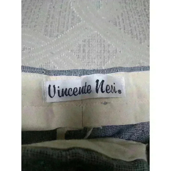 Vintage Vincent Nesi Gray Dress Pants Pleated Men's Size 36L Polyester Rayon - Picture 5 of 6